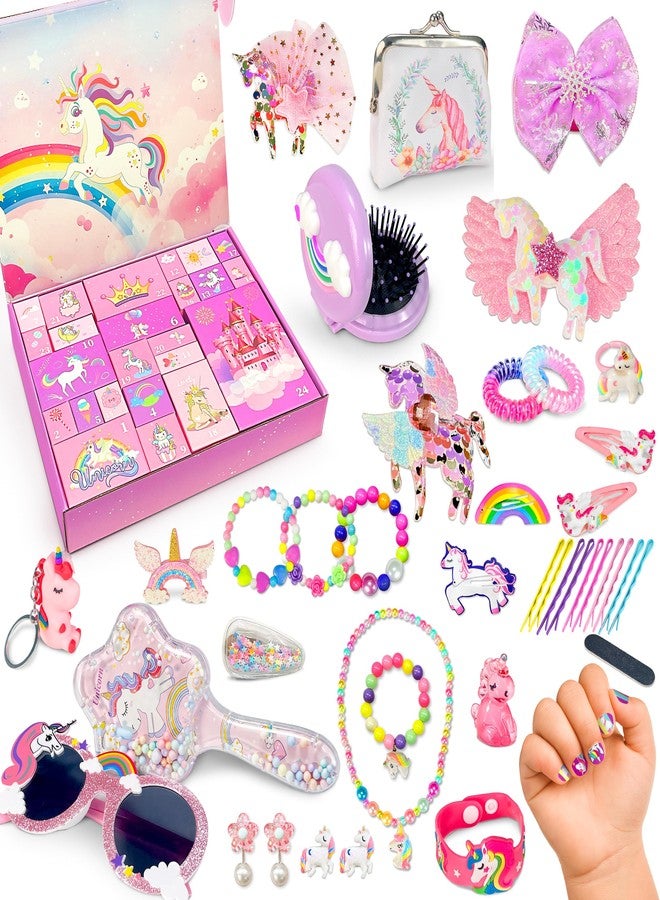 LINAYE Advent Calendar 2025 for Girls - Unicorn Advent Beauty Calendar Christmas Countdown, 24 Days Unicorn Accessories & Treasure Xmas Christmas Surprise Gifts for Girls Kids Daughters Granddaughters - Image 1